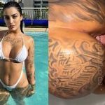 Amanda Souza tatuada da bunda grande transando na banheira
