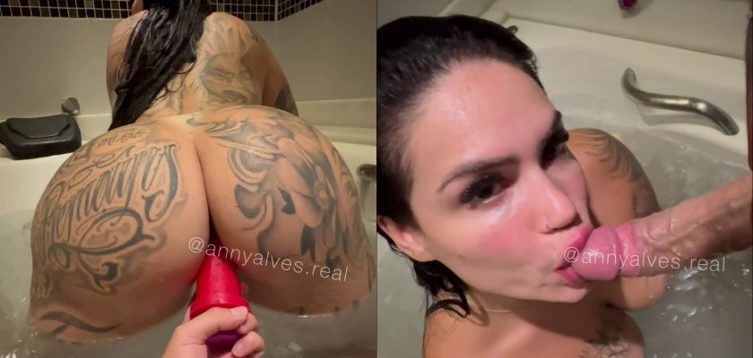 Anny Alves pornô no motel chupou o pau e fodeu gostoso na banheira